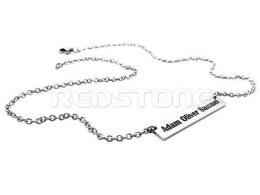 Náhrdelník z chirurgickej ocele s príveskom a gravírovaním